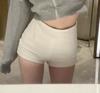 Shorts de Terno Pretos de Cintura Alta Femininos Outono e Inverno Roupa Externa Pequenos Hot Girls Mostram as Pernas Longos Base Hot Pants Outono Envolto no Quadril