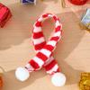 Punto Mini Bufanda Pequeña de Lana Sombrero Colgante Decorativo Sombrero Pequeño Tejido de Lana Crutches Rojas y Blancas Navidad