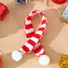 Bufanda pequeña de lana mini de Navidad bufanda de punto para lápiz labial accesorios ramo de Navidad decoraciones para botella de vino bufanda pequeña
