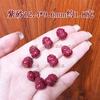 Arena de oro púrpura natural de alto contenido Z, dinero en tesoro, palabra de bloqueo, cinabrio rojo, amor, corazón de melocotón, bloqueo de ruyi, accesorios de pulsera de bricolaje, cinabrio