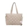 Venta Directa de Fábrica Bolso Acolchado de Algodón para Mujer 2025 Nuevo Bolso de Hombro de Gran Capacidad Bolso Tote de Moda Tendencia