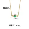 Colar de ouro de areia do Vietnã luxo leve alta qualidade imitação de esmeralda oval corrente clavicular feminina estilo europeu e americano joias resistentes à cor de longa duração