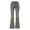 Jeans Acampanados Retro Americanos para Mujer, Pantalones Casuales Rectos de Tiro Bajo, Pantalones de Boca de Campana, Ajuste Delgado Retro, Pantalones que se Ajustan a la Cadera