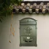 Placa de puerta de buzón leche francesa creativa cerradura combinada de aluminio retro exterior hierro colgante Villa leche buzón de periódico número de puerta