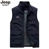 Chaleco Chaqueta de Pesca Fotografía Exterior Primavera y Otoño Hombre Holgado Talla Grande Multibolsillos