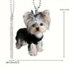 Colgante de Espejo Retrovisor de Coche de Cachorro Nuevo Lindo Transfronterizo Plano Moda Popular Acrílico Colgante de Navidad