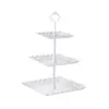 Soporte para Pasteles de Tres Niveles Lujo Ligero Mesa de Postres Mesa de Café para Sala de Estar Soporte para Snacks Plato de Frutas Plato de Dulces y Pasteles para Bodas Plato de Frutas Secas