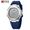 Reloj Masculino Más Vendido Transfronterizo Oufani Simple Doble Esfera Números Árabes Reloj Cuadrado Clásico de Cuarzo
