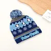 Chapéu Jacquard com Letra Personalizada Chapéu de Tricô Jacquard de Time Chapéu de Tricô Versátil Gorro de Tricô Macio