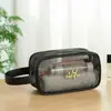 Nova Bolsa de Cosméticos de Viagem 2021 Grande Bolsa Portátil de Armazenamento Transparente Conjunto de Três Peças Bolsa de Higiene Pessoal com Rede Armazenamento