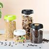 Frasco de vidrio de borosilicato de alta capacidad, frasco de almacenamiento al vacío manual, frasco sellado, botella de almacenamiento, frasco sellado, frasco de té, frasco de comida