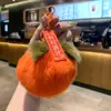 Suerte Colgante de Peluche de Caqui Llavero Adorno Caqui Suerte Colgante para Coche Adorno de Piel Sintética de Conejo Regalo