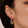 Pendientes misteriosos irregulares plisados en forma de C pendientes acero inoxidable PVD chapado oro real de 18K pendientes de temperamento estilo frío