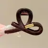 Pinza para el pelo de estrella con garra y estampado de leopardo estilo retro, dulce y fresca, para recogidos, pinza de acetato de gato y tiburón, accesorio de pelo elegante en forma de corazón