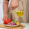 Olla de Aceite de Vidrio Hecha de Alto Borosilicato, Resistente al Calor, Botella de Aceite Antigoteo para Uso en Cocina, Botella de Condimento de Salsa de Soja y Vinagre, Recipiente de Grado Alimenticio