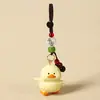 Llavero Colgante Tallado en Madera Hecho a Mano Pato Tonto Llavero para Llaves de Coche Colgante Pato Pequeño Dibujo Animado Adorno para Mochila Adorno Transfronterizo Regalo