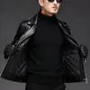 Fabricante Atacadista Jaqueta Masculina de Couro PU Estilo Coreano Nova para Primavera e Outono, Corte Regular, Tamanho Grande Casaco de Couro Masculino