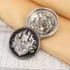 Botões Metálicos Prontos de Fábrica para Roupas Estilo Britânico Óleo Leão Duplo Botões para Casaco Terno Jaqueta Feminina Botões para Corta-vento