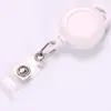 Porta-Crachá Retrátil de Plástico 1,5cm Cordão para Identificação, Clipe de Cartão de Cor Sólida, Chaveiro Retrátil de Alta Elasticidade