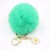 Venta Caliente Llavero Colgante Bola de Pelo de Margarita Moda para Mujer Bolso Felpa Monedero Coche Colgante Girasol