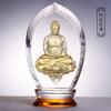 Estatuas de Buda Amitabha Manjushri Puxian Avalokiteshariya Avalokiteshariya de Esmalte Antiguo de Colores Salón de Buda en Casa