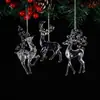 Novo Pingente de Veado de Natal Acrílico Ecológico Pingente Criativo para Árvore de Natal Decoração de Atmosfera Decoração de Presente Pendurado na Árvore