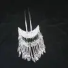 Adereço de cabeça Miao Zhai vestido estilo exótico Guizhou adereço Miao chapéu de prata gola acessórios de vestuário de minoria étnica Dong para mulheres