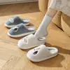 Lindas zapatillas de algodón con forma de nube para mujer, zapatillas de interior para el hogar de invierno, suela gruesa, forradas de felpa, cálidas y antideslizantes, al por mayor
