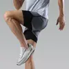 Pantalones Cortos Deportivos de Fitness Estilo Americano Transfronterizos para Hombre, Pantalones Cortos de Running con Forro Interior, Dos en Uno de Entrenamiento Anti-Exposición de Tres Puntos para Baloncesto