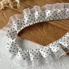 Paquete de accesorios de encaje con ribete de cinta de tul de lunares de alta gama para materiales hechos a mano DIY, cinta para decoración de dobladillo y puño de vestido