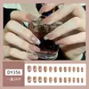Uñas postizas estampadas cortas, medianas y largas de fábrica, con diseño de armadura, productos terminados en caja, venta al por mayor, se pueden personalizar según muestras