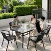 Mesas y sillas de exterior, muebles de patio, asientos al aire libre, resistentes al agua y al sol, juegos de té para jardín y patio, mesas de centro plegables para exteriores, balcón pequeño
