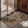 Esterilla de Suelo Imitación Lino, Alfombrilla Absorbente Antideslizante para Baño, Felpudo Antideslizante con Base de Goma, Alfombra de Secado Rápido para Entrada de Baño