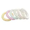 Anillo para el pelo de línea telefónica de sirena de dos colores alta elasticidad cara brillante combinación de colores coloridos cuerda para el pelo sin costuras banda para el pelo
