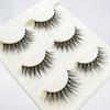 Empuje caliente transfronterizo natural largo multicapa tridimensional pestañas postizas tres pares pestañas 3D naturales cruzadas suministro de comercio exterior