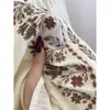 ¡Línea de Lujo Ligero Zedaijiayi! Blusa de Manga Larga Holgada Estilo Bohemio Exquisitamente Bordada Lavada a la Arena
