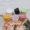 50g Caixa de Embalagem Amarela Cilíndrica Reta Frasco de Creme Caixa de Subembalagem para Máscara de Lama Caixa DIY para Cuidados com a Pele Frasco de Subembalagem Frasco Reto de PP