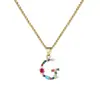 Collar con 26 Alfabetos Ingleses 2024 Nuevo Color Mixto Incrustaciones de Gemas Cadena para Clavícula Mujer Venta Caliente en Amazon Collar para Mujer
