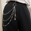 Joyería transfronteriza europea y americana moda hip-hop candado de metal cadena de cintura para mujer retro de alta gama colgante de llave cadena para pantalón al por mayor