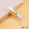 Brocha de maquillaje multifuncional de pelo suave, ultrafina, de cabeza plana, para base de maquillaje, de arcilla, de silicona, con cabezal suave