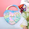 Bolsa de Silicona al por Mayor Bolso Cruzado para Niñas Almacenamiento Billetera para Monedas Alivio del Estrés Infantil Bolsa Tote de Hombro con Burbujas Bolsa de Almacenamiento Regalo