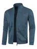 Otoño e Invierno Ropa de Punto para Hombre Manga Larga Cremallera Velour Delgado Tendencia Tops Chaquetas Suéter Tallas Grandes Hombre