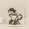 Pegaso de Latón Vintage que Roba Dinero Caballo del Zodiaco con Monedas de Cobre, Caballo que Persigue el Viento Adorno Artesanal para Escritorio de Oficina Estudio Mascota de Té