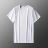 Camiseta simples masculina de malha respirável verão masculina seda gelada manga curta solta plus size esportiva manga longa moda