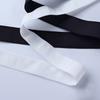 En stock patrón blanco y negro Cuadros banda elástica cifrado banda elástica lisa superficie de hilo horizontal material de nailon suave