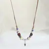 Collar Largo de Cerámica Minimalista Lujo Ligero Nicho Versátil Colgante Estudiante Cadena para Suéter Joyería Accesorios Bohemios