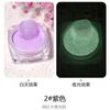 Nuevo Arte de Uñas Polvo Luminoso Luminoso Continuo Celebridad de Internet Uñas Rebotantes Blancas Polvo de Azúcar Brillante Polvo Fluorescente Giratorio con Brillo