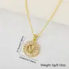 Colar com pingente de cobre europeu e americano micro-incrustado com zircônia 26 letras do alfabeto inglês joia redonda da moda feminina vendas diretas da fábrica
