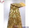 Malha de Base com Bordado de Lantejoulas com Padrão de Posicionamento Completo Tecido para Vestido de Festa Transparente Renda