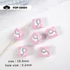 Cubo Acrílico Gato Pastel Lazo Impreso Hecho a Mano Cadena de Bolsa DIY Lindo Dopamina Cuentas de Perlas